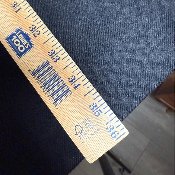 Maje Black Wool Trench Coat w/Black Leather details on Shoulders and Trim - Picture 7 of 13